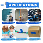 SWRT Blue Painters Tape 1 Inch x 55 Yards, 12 Rolls (660 Yards) – Sharp Clean Paint Lines, No-Residue Painters Tape for Walls, Trim & Baseboards, Easy Removal Masking Tape for Home Projects