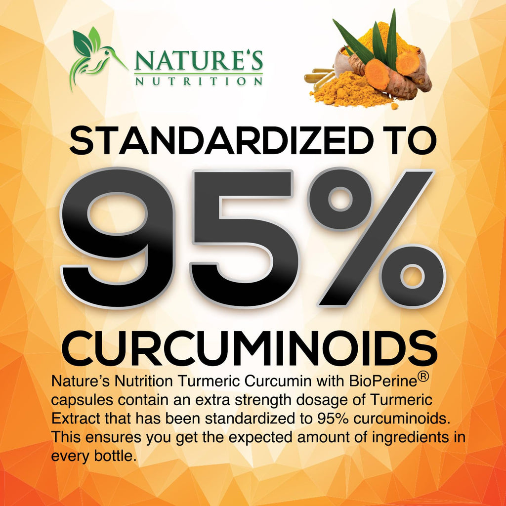 Turmeric Curcumin Supplement 2600mg - 95% Curcuminoids with Organic Turmeric & BioPerine Black Pepper Extract for Best Absorption, Natural Vegan Joint Support, Non-GMO, Bottled in USA - 240 Capsules