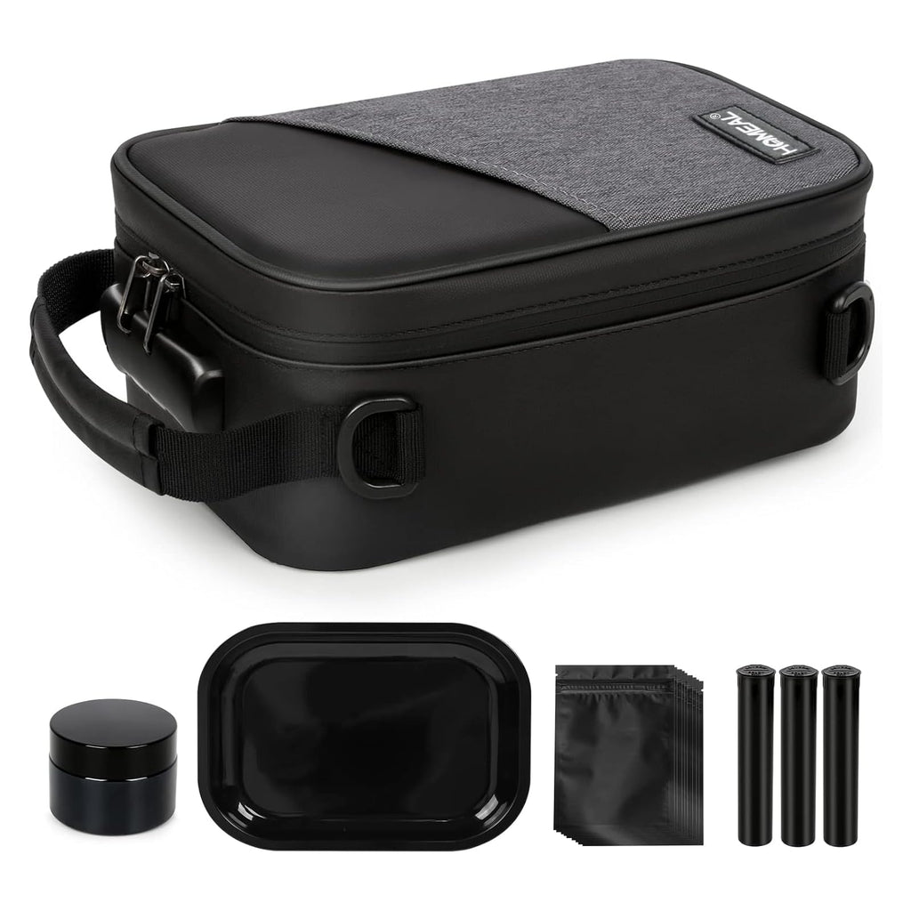 HOMEAL Smell Proof Bag with Combination –Lockable Discreet Carbon Odor Control for Home Car, Hotel & Flight – Secure Privacy Storage, Daily Travel Carry