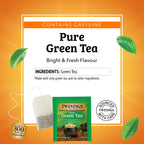 Twinings Pure Green Tea Individually Wrapped Bags, 100 Count (Pack of 1), Smooth & Refreshing, Caffeinated, Enjoy Hot or Iced, 100 Teabags