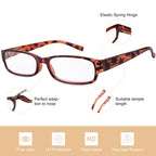 EYEGUARD Readers 4 Pack of Thin and Elegant Womens Reading Glasses with Beautiful Patterns for Ladies 1.25