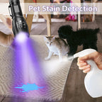 MOWETOO UV Flashlight, Portable Blacklight Flashlight, LED Torch with White and Ultraviolet Light Combo, Black Light Pet Urine Detector for Dog Cat Pee, ID Check, AC Leak, Bed Bug, Rocks, Resin (2)