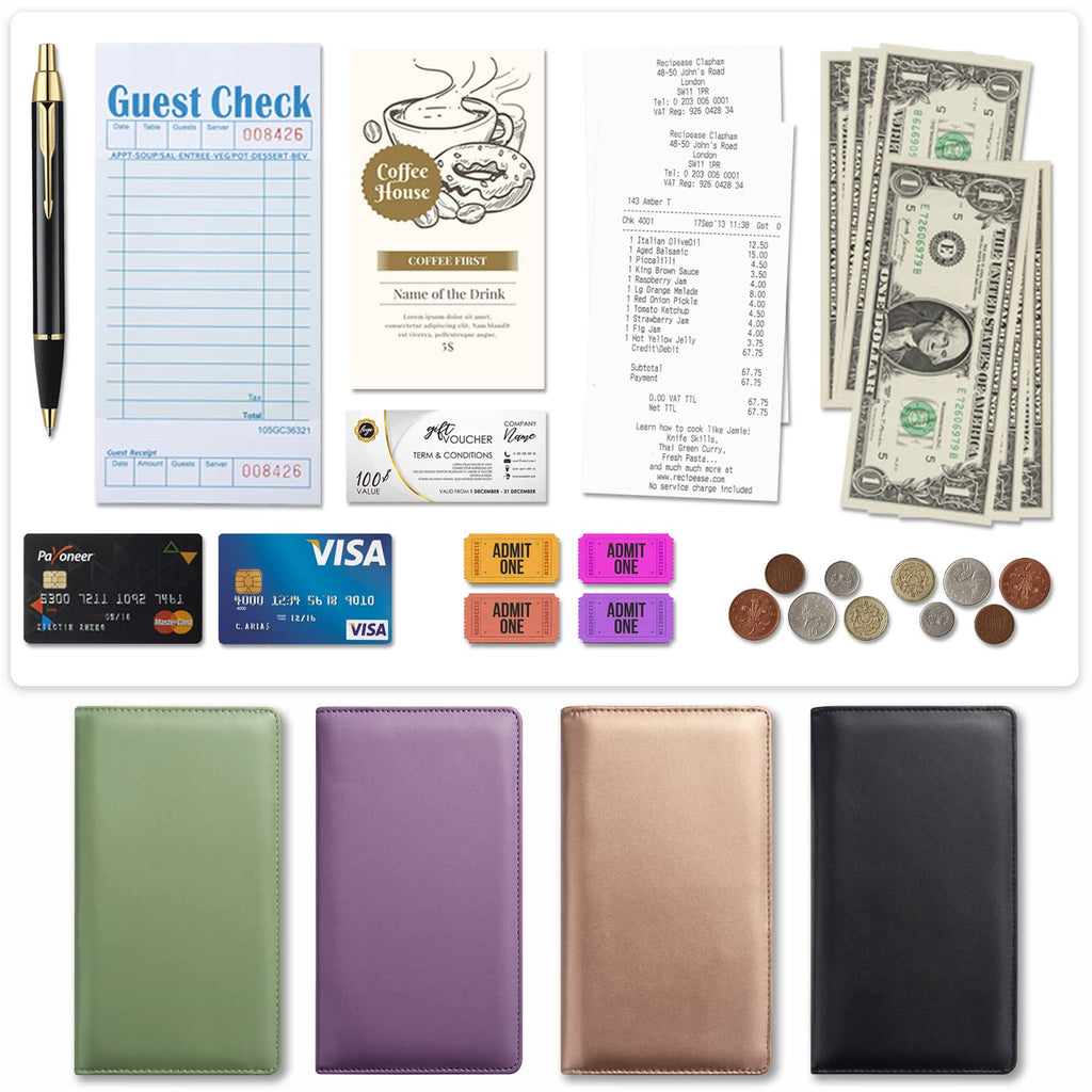 Server Book High Volume, Expandable Server Book,5"×9", Waitress Waiter Book