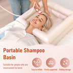 Inflatable Bedside Shampoo Set with Water Bag and Waterproof Shawl. Wash Hair in Bed for Children, the Elderly, Pregnant Women, Post-surgery or Bedridden Patients. Water Bag Capacity 2.1 Gallons (8L)
