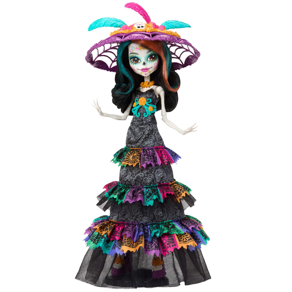 Monster High Doll, Skelita Calaveras Día De Muertos 2024 Howliday Collectible with La Catrina Hat, Papel Picado Dress, and Displayable Packaging