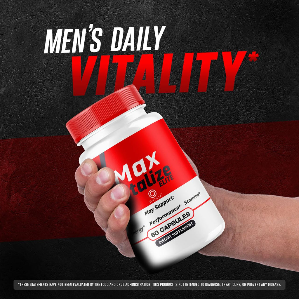 (2 Pack) Max Vitalize Capsules Support Advanced Formula - MaxVitalize Premium Pills All Natural Ingredients Maximum Strenght, Daily Support for Overall Health & Wellness 120 Capsules for 2 Months