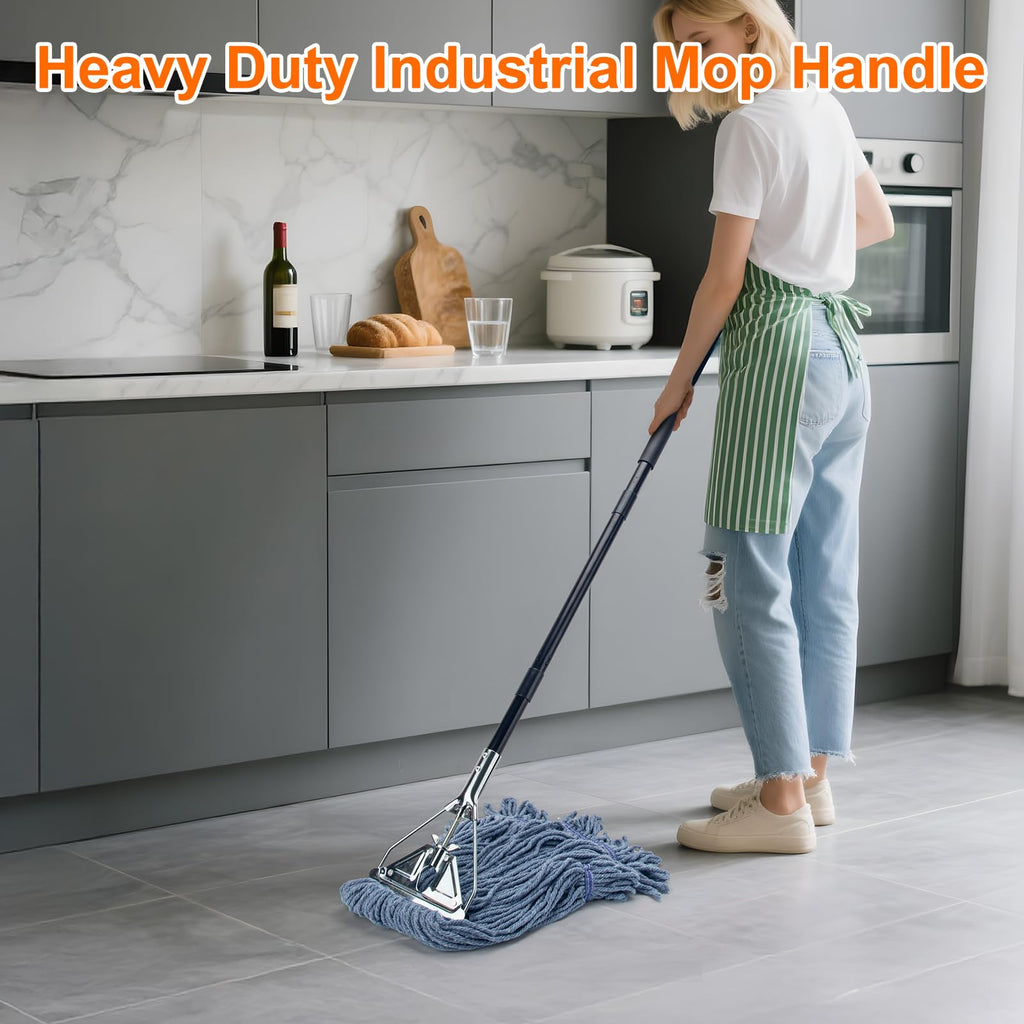 KeFanta 60" Metal Mop Handle Commercial Heavy Duty,Industrial Mop Stick