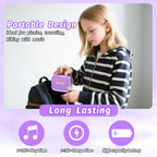 Mini Karaoke Machine Toys Gifts,Kids Portable MP3 Player with 2 Wireless Microphone and LED,Christmas Birthday Gifts for Girls Boys 3 4 5 6 7 8+ Year Old (Purple)