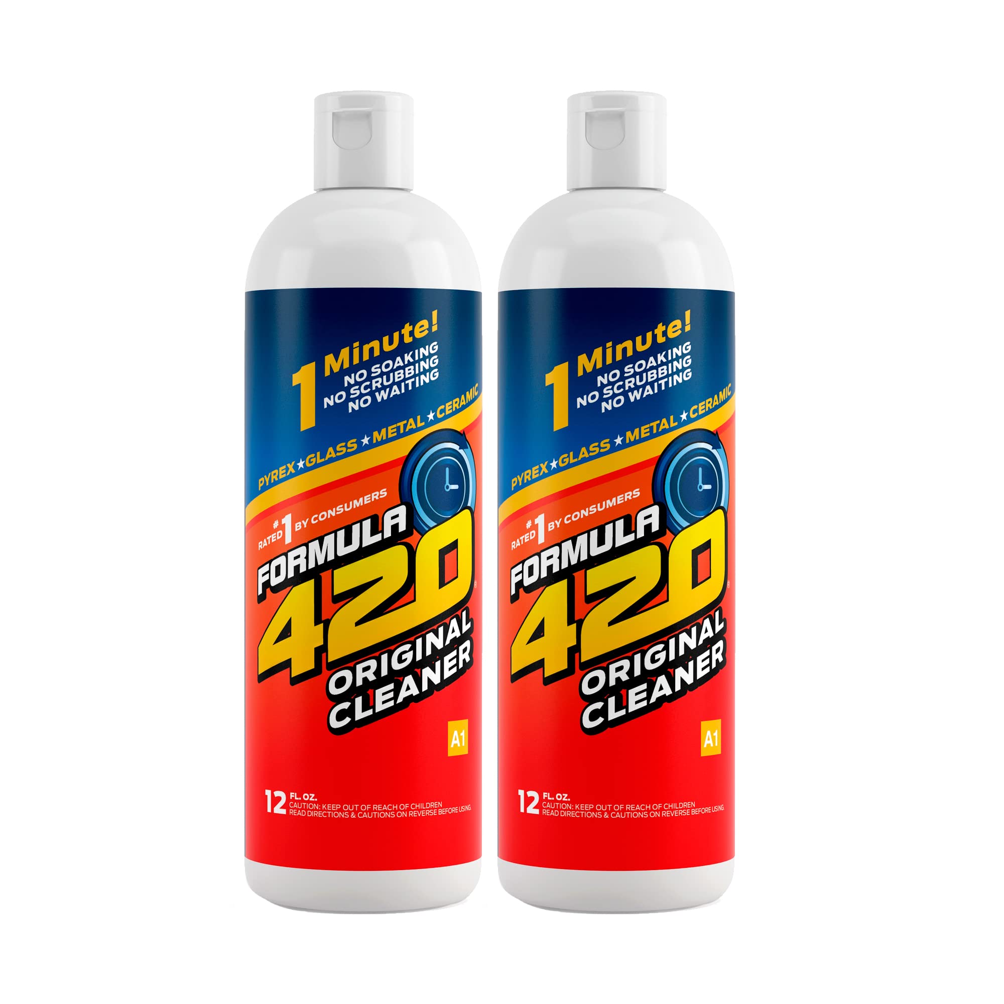 Formula 420 Cleaner - Glass, Metal and Ceramic - 12 Oz. Bottles. 2 Pack