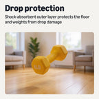 Amazon Basics Neoprene Dumbbell Hand Weights, 8 Pounds, Pair, Yellow