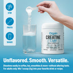 Orgain Micronized Creatine Monohydrate Lean Muscle Powder with Metabolism Blend, Unflavored, 50 Servings, Supports Muscle Strength and Brain Health, No Dairy or Soy, Gluten Free, Vegan