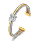 LILIE&WHITE Gold Bracelets For women With Cubic Zircon Chic Gold Bangle