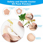 100PCS Castor Oil Patches, FDA/MDR Certified Carrier Patches for Castor Oil | Medical-Grade Self-Adhesive Pads | Belly Button Patch for Caster Oil, Portable Breathable Anti Leakage Anti-Slip No Wash