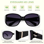 EYEGUARD 2 Pack Bifocal Reading Sunglasses for Women Oversized Sun Readers UV400 Protection Outdoor Reading Glasses 1.50
