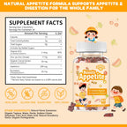 Appetite Booster Gummies for Kids Adults – Natural Blend of Hawthorn Zinc Carrot Supports Digestion Helps Increase Appetite, Promotes Healthy Eating Habits for Picky Eaters (Mixed Fruit Flavor)
