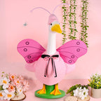 Bolsome Summer Goose Outfit Porch Goose Butterfly Outfit 23 Inch Garden Goose Butterfly Clothes with Wings Antenna Hat for Summer Holiday Outdoor Patio Yard Lawn Art Decor