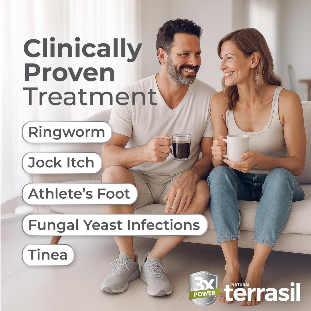 terrasil Clotrimazole Antifungal Cream, Relief for Fungal Yeast Infection, Athletes Foot Treatment, Jock Itch Ringworm, Men & Women, Natural Ingredients, Anti Fungal Cream for Skin and Feet (.5oz)