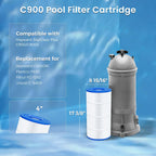 Future Way C900 Pool Filter Cartridge Replacement for Hayward C900, Replace Pleatco PA90, Hayward CX900RE, Unicel C-8409, 90 sq.ft, 2 Pack
