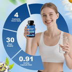 Nerve & Peripheral Neuropathy Support Supplement with 1200mg R-Alpha Lipoic Acid L-Carnitine Vitamin B12 B1 B6 D3 E Folate Lions Mane NAC Magnesium Turmeric - Liver Detox, Antioxidant & Mental Support