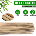Plant Bamboo Post,6Feet,Bamboo Garden Stakes,50PcsBamboo Stakes,for Tomato,Beans,Vegetable and Flowers, Potted Plants,Indoor and Outdoor Climbing Plants