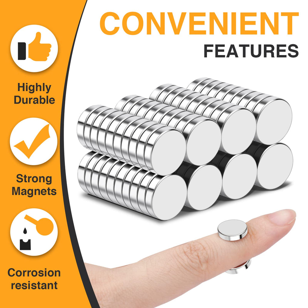 TRYMAG 80Pcs Neodymium Disc 12x3mm Small Strong Round Rare Earth Fridge Magnets for Crafts, Dry Erase Board, DIY, Whiteboard, Scientific Models, School