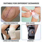Divvsck Waterproof Knee Cast Cover for Shower, Watertight Cast Bag, Reusable, Shower Protector for Knee Replacement Surgery, Wound, Burns (M)