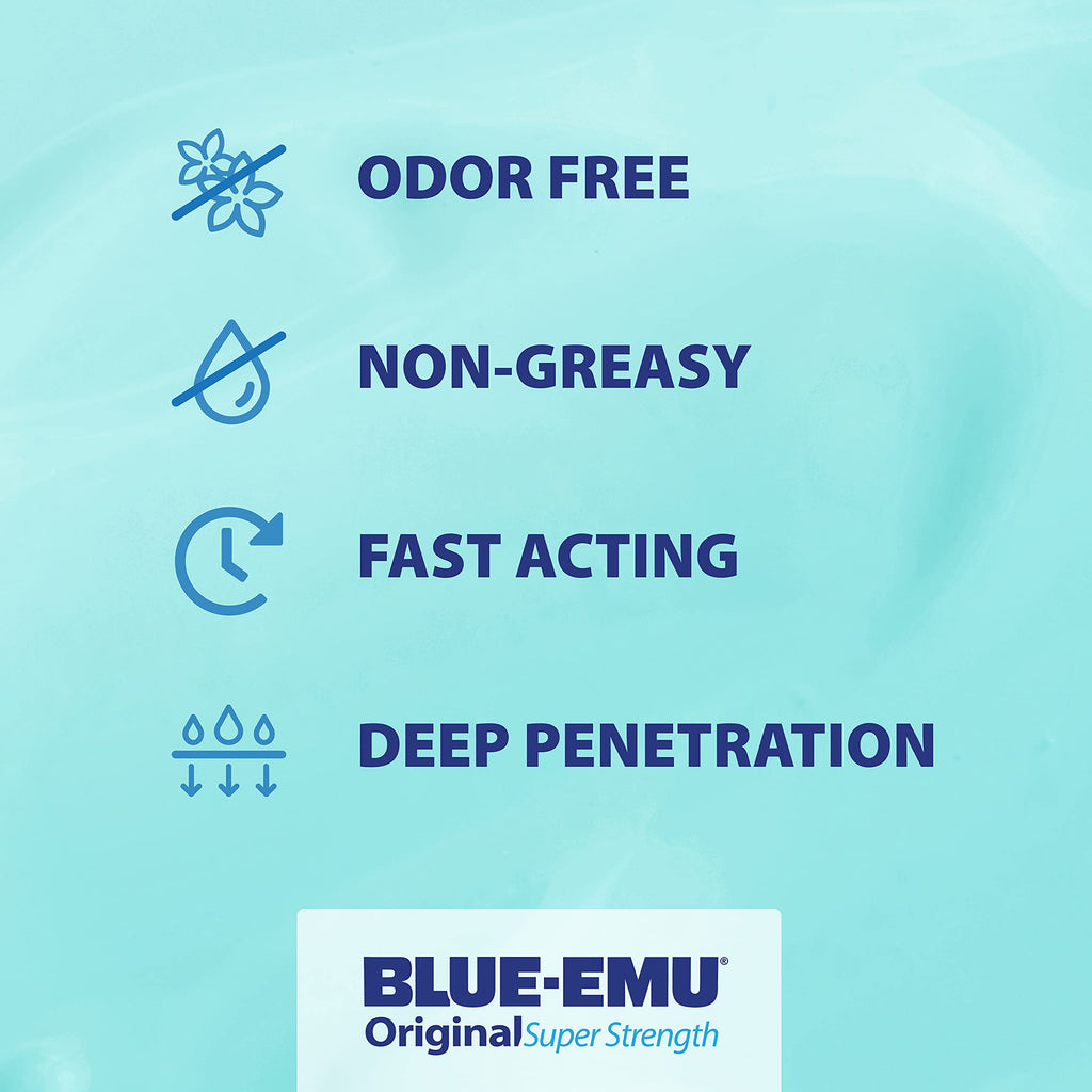 BLUE-EMU Original Super Strength Cream, Soothing Muscle & Joint Support, 6 Oz