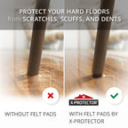 Screw-On Felt Furniture Pads X-Protector 24 PCS - 1.1” Chair Leg Floor Protectors for Hardwood Floors - Premium Chair Glides - Brown Floor Protectors for Chairs - The Best Furniture Sliders!
