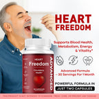 (2 Pack) Heart Freedom - Heart Freedom Capsules, Official HeartFreedom Pills All Natural Ingredients - Maximum Strength, Premium Advanced Formula Support Health & Wellness, 120 Capsules for 2 Months