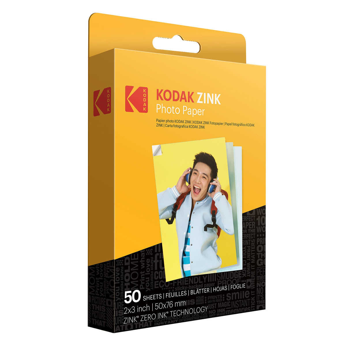 KODAK 2x3 Premium Sticky-Backed ZINK Photo Paper (50 Sheets) - Compatible With Kodak Step, Step Slim, Printomatic, Printomatic+, Smile+, Step Touch