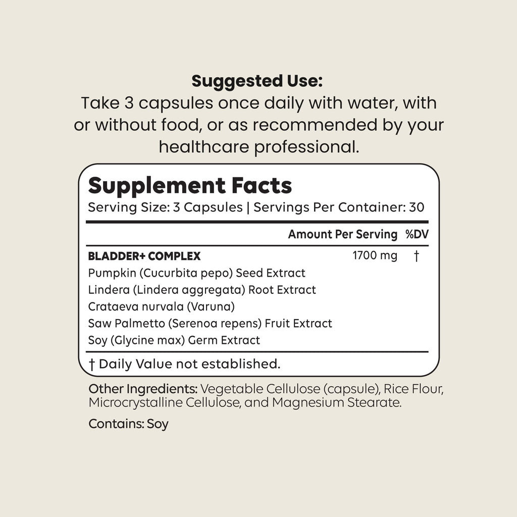 BLADDER PLUS™ Bladder Control Supplements for Frequent Urination Relief, Urinary Urgency & Incontinence – Supports Bladder Function, UTI and Urinary Tract Support Bladder Control Pills | 90 Capsules
