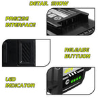 1 Pack 6000mAh High Capacity Replacement for Ryobi 40V Battery 6.0Ah Compatible with Ryobi 40 Volt Lithium Battery OP4026 OP40601 OP4050A OP4040 OP4030 OP4050 Compatible with 40V Cordless Tool(Green)