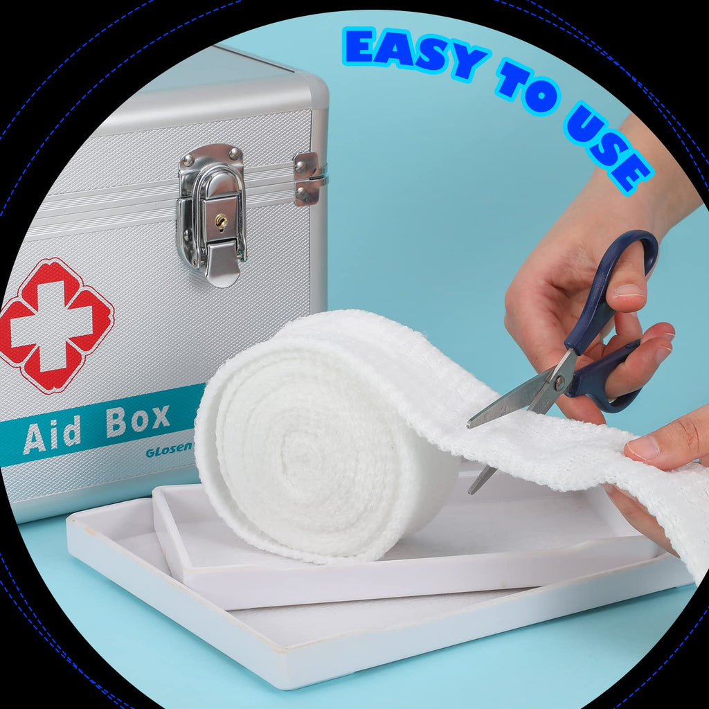 2 Rolls Tubular Bandage Elastic Net Wound Dressing Stretch Dressing Retainer Tubular Elastic Gauze Bandage for Wound Arm, Without the Use of Adhesive Tape (Size 6/16.7 Inch x 16.4 Yard Stretched)