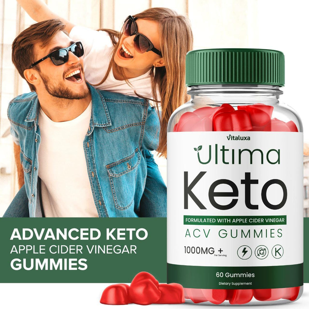 Ultima Keto ACV Gummies - Ultimate Keto Plus ACV Apple Cider Vinegar 525 MG Per Gummy, Ultimaketo+ACV Supplement All Natural Premium Ingredient Advanced Formula (60 Gummies)