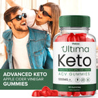 Ultima Keto ACV Gummies - Ultimate Keto Plus ACV Apple Cider Vinegar 525 MG Per Gummy, Ultimaketo+ACV Supplement All Natural Premium Ingredient Advanced Formula (60 Gummies)