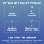Ninja SLUSHi Max XXL Smart Frozen Drink Maker, Top Performance and Smart Technology, Party Size 150 Ounces Capacity, No Ice Needed, 6 Programs, Ideal Temp and Texture up to 12 Hours, Peach, FS605