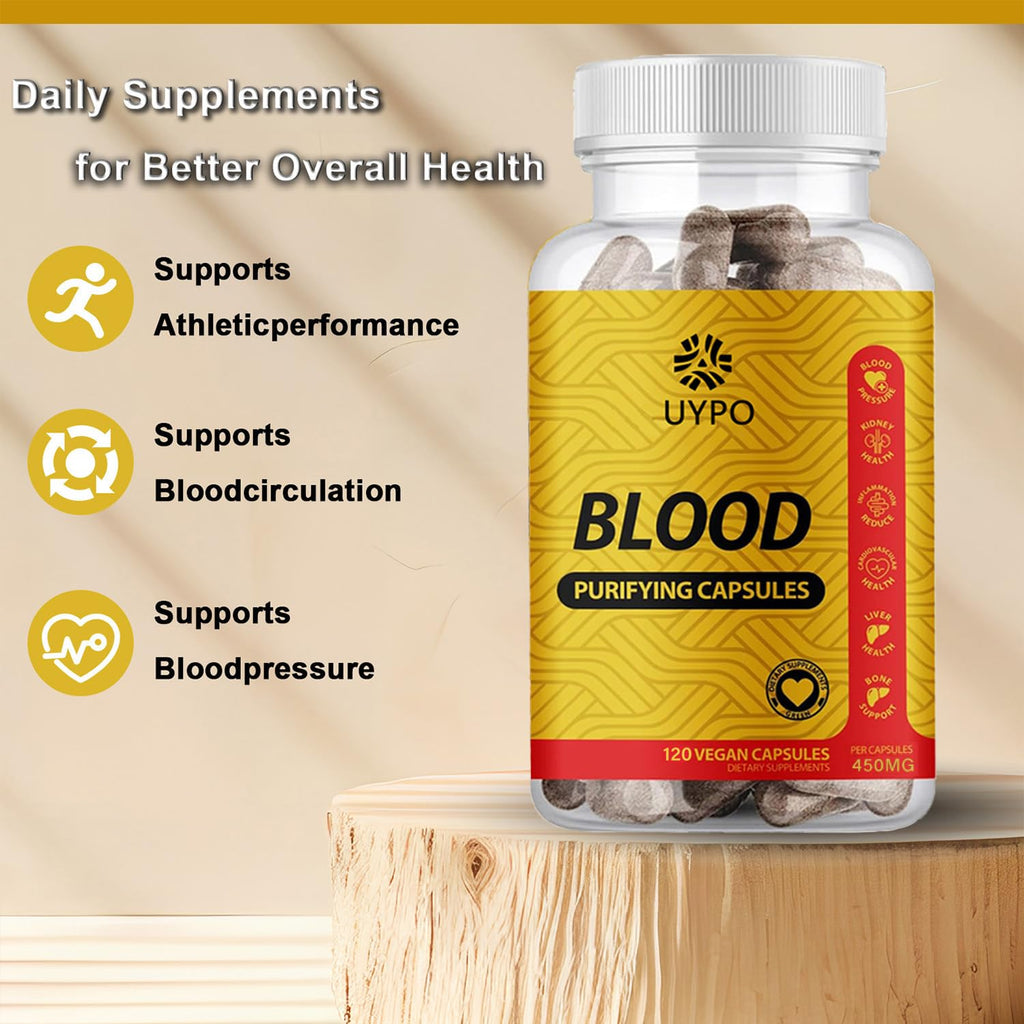 UYPO Blood Purifying Capsules, Gluten Free, GMO-Free, Vegan 450 mg (1PC)