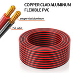 10 Gauge Wire, 10AWG Automotive Electrical Wire 100FT 2 Conductor Red Black 12V/24V DC Cable LED Strips Extension Cord for Light RC Car Speaker Wire