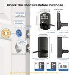 Veise Keypad Door Lock with Handle, Keyless Entry for Front Door & Bedroom, Electronic Lock with Code, Auto-Locking, Easy Installation, Passage Mode, Matte Black