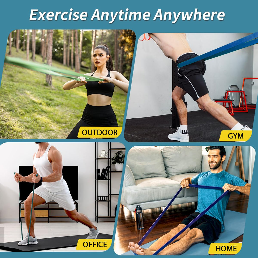 WHATAFIT Resistance Bands, Pull Up Assistance Bands, Exercise Bands, Workout Bands Set for Men and Women Home Fitness, Body Stretching, Strength Training, Physical Therapy