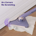 ClicLak Wall Cleaner Mop, Instantly Attach & Remove Cloth Touch-Free, Triangular Clamp Clip Ceiling Cleaning Duster with 67 Inches Handle, 5 Dry Cloths for Walls, Window, Floor, Baseboard