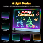 Lumiboard Led Drawing Board with 13 Light Effects, 16" Rechargeable Glow Doodle LED Note Board with Colors, Neon Light Up Drawing Tablet Gifts for Kids for Easter Birthday Christmas Gift Ideas