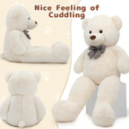 MaoGoLan 47 Inch Giant Teddy Bear, Classic Beige Plush Gift