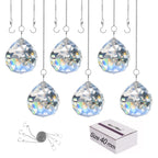 MerryNine Clear Crystal Sun Catcher Suncatcher Prism Ball with Metal Chains