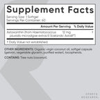 Sports Research® Triple Strength Astaxanthin 12mg w/Organic Coconut Oil - Antioxidant Supplement for Skin & Eye Health Support* - Soy Free · Non-GMO · Gluten Free - 60 Softgels