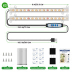 Wiaxulay 8in Grow Lights for Indoor Plants, Full Spectrum Plant Light Strip