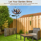Pure Echo Wind Spinners for Yard and Garden, Wind Spinners Outdoor Large Metal, 84 inch Kinetic Wind Spinner & Wind Sculptures, Windmill Decor(Lotus)