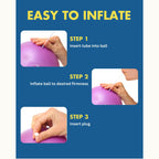 ProBody Pilates Small Exercise Ball - 9 Inch Workout Ball for Stability, Barre, Yoga, Core & Physical Therapy, Home Gym & Office Use (Purple)