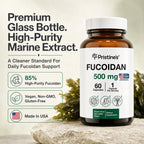 PRISTINE'S Fucoidan 500MG Immunity Supplement Capsules - 60 Day Supply - Brown Seaweed Extract - Potent Herbal Antioxidant Lung Health & Skin Health Support