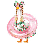 Porch Goose Bikini Outfit with Pool Ring, Sunglasses for Summer Yard Decor